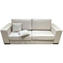 Sofá Minsk 2 Lugares Estofado Tecido Fendi com Pés Imbuia 230 cm - 72596 Sofá Minsk 2 Lugares Estofado Tecido Fendi com Pés Imbuia 230 cm - 72596