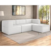 Sofá Modulado Na Caixa 4 Lugares 231cm Espuma D33 Multimóveis CR45360 Branco