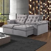 Sofá Modulado Retrátil e Reclinável 230cm Genebra