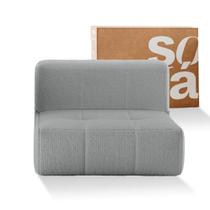 Sofá Modular 1 lugar Poltrona Sofá na Caixa em Boucle com 1 Módulo 86cm