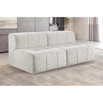 Sofá Modular 2 Lugares Bouclé Bege Sofá na Caixa 172cm