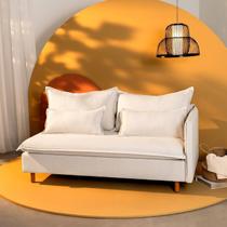 Sofá Modular 2 Lugares Braço Lateral com Pé Madeira Sôma CabeCasa MadeiraOriginals Bege Natural