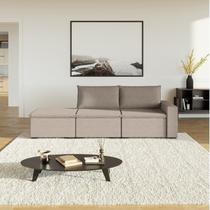 Sofá Modular 2 Lugares com Braço Lateral Direita Zen CabeCasa MadeiraOriginals Sofá Modular 2 Lugares com Braço Lateral Direita Zen CabeCasa MadeiraOriginals