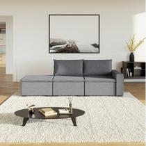 Sofá Modular 2 Lugares com Braço Lateral Direita Zen CabeCasa MadeiraOriginals Sofá Modular 2 Lugares com Braço Lateral Direita Zen CabeCasa MadeiraOriginals