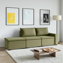 Sofá Modular 2 Lugares com Braço Lateral Direita Zen CabeCasa MadeiraOriginals Sofá Modular 2 Lugares com Braço Lateral Direita Zen CabeCasa MadeiraOriginals