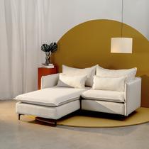 Sofá Modular 2 Lugares com Chaise e Pé Metal Sôma CabeCasa MadeiraOriginals Bege Natural Sofá Modular 2 Lugares com Chaise e Pé Metal Sôma CabeCasa MadeiraOriginals Bege Natural