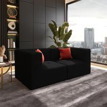 Sofá Modular 2 Lugares em Suede Design Estilo Togo Moderno e Confortável