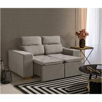 Sofá Modular 2 Lugares Marabá 150cm com Molas, Retrátil e Reclinável com Tecido Veludo Nobre Sofatec