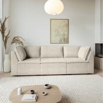 Sofá Modular 2 Módulos Canto 1 Módulo Central Zen CabeCasa MadeiraOriginals