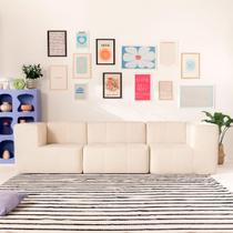 Sofá Modular 3 Lugares Com 2 Braços Inflow Bouclé Linho Vem Na Caixa Compacto Sala Moderna Sofá Modular 3 Lugares Com 2 Braços Inflow Bouclé Linho Vem Na Caixa Compacto Sala Moderna