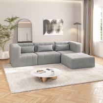 Sofá Modular 3 Lugares com puff EasyBox CabeCasa MadeiraOriginals