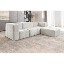 Sofá Modular 3 Lugares + Puff Bouclé