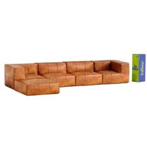 Sofá Modular 4 Lugares 2 Braços Com Chaise Inflow Poli Couro Marrom Vem Na Caixa Confortável Sala Sofá Modular 4 Lugares 2 Braços Com Chaise Inflow Poli Couro Marrom Vem Na Caixa Confortável Sala