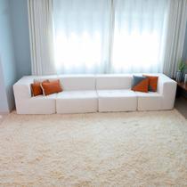 Sofá Modular 4 Lugares 2 Braços Inflow Bouclé Bege Linho Vem Na Caixa Compacto Para Sala Moderna Sofá Modular 4 Lugares 2 Braços Inflow Bouclé Bege Linho Vem Na Caixa Compacto Para Sala Moderna