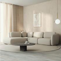 Sofá Modular 4 Lugares Com Sumiê Orla CabeCasa MadeiraOriginals Bege Espuma Do Mar