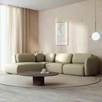 Sofá Modular 4 Lugares Com Sumiê Orla CabeCasa MadeiraOriginals Verde Água Sofá Modular 4 Lugares Com Sumiê Orla CabeCasa MadeiraOriginals Verde Água