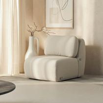 Sofá Modular 80cm sem Braço Orla CabeCasa MadeiraOriginals Bege Espuma Do Mar