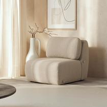 Sofá Modular 80cm sem Braço Orla CabeCasa MadeiraOriginals Dourado Areia