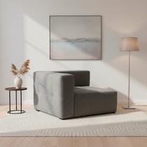Sofá Modular Canto para Sala de Estar Burgos Cinza