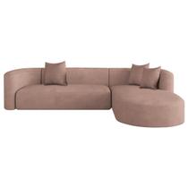 Sofá Modular Celinne Luxuoso Sala de Estar Decoração Luxo 265cm Linho