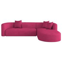 Sofá Modular Celinne Luxuoso Sala de Estar Decoração Luxo 265cm Suede