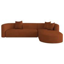Sofá Modular Celinne Luxuoso Sala de Estar Decoração Luxo 265cm Suede