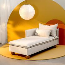 Sofá Modular Chaise Braço Lateral com Pé Bolinha Sôma CabeCasa MadeiraOriginals