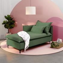 Sofá Modular Chaise Braço Lateral com Pé Metal Sôma CabeCasa MadeiraOriginals Verde Sofá Modular Chaise Braço Lateral com Pé Metal Sôma CabeCasa MadeiraOriginals Verde