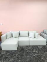 Sofá modular Com chaise Linho Offwhite Pronta entrega