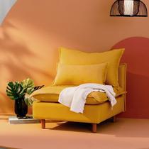 Sofá Modular com Encosto Pé Madeira Sôma CabeCasa MadeiraOriginals