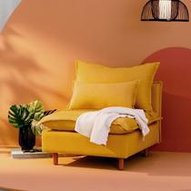 Sofá Modular com Encosto Pé Madeira Sôma CabeCasa MadeiraOriginals