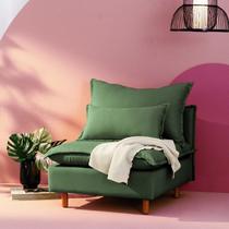 Sofá Modular com Encosto Pé Madeira Sôma CabeCasa MadeiraOriginals Verde Sofá Modular com Encosto Pé Madeira Sôma CabeCasa MadeiraOriginals Verde