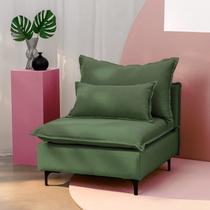 Sofá Modular com Encosto Pé Metal Sôma CabeCasa MadeiraOriginals Verde