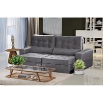 Sofá Modular Curitiba 5 Lugares 2.50 MT Retrátil e Reclinável Veludo Nobre Sofatec