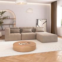 Sofá Modular de Canto 02 Poltronas 01 Canto e 01 Puff CabeCasa MadeiraOriginals