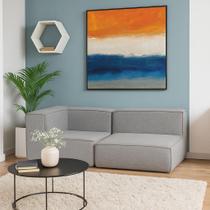 Sofá Modular Flow 2 Lugares Com 1 Braço Inflow Bouclé Linho Vem Na Caixa Compacto Sala Moderna Sofá Modular Flow 2 Lugares Com 1 Braço Inflow Bouclé Linho Vem Na Caixa Compacto Sala Moderna