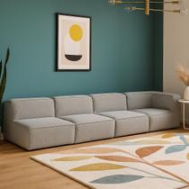 Sofá Modular Flow 3 Lugares 2 Braços 3 Chaises Inflow Boucle Linho Vem Na Caixa Compacto Sofá Modular Flow 3 Lugares 2 Braços 3 Chaises Inflow Boucle Linho Vem Na Caixa Compacto