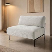 Sofá Modular Industrial Central Basileia 100cm Yescasa Veludo Tx Bege Off White Sofá Modular Industrial Central Basileia 100cm Yescasa Veludo Tx Bege Off White