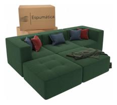 Sofá Modular Industrial com 2 Chaises Conforto e Versatilidade 3 Lugares