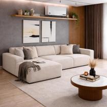 Sofá Modular Luma Bouclê para Sala Moderna - Balaqui Decor