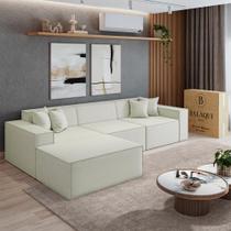 Sofá Modular Luma Bouclê para Sala Moderna - Balaqui Decor Sofá Modular Luma Bouclê para Sala Moderna - Balaqui Decor