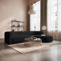 Sofá Modular Sala de Estar Decoração Luxo 265cm Lado Esquerdo Suede Celinne Luxuoso Sofá Modular Sala de Estar Decoração Luxo 265cm Lado Esquerdo Suede Celinne Luxuoso