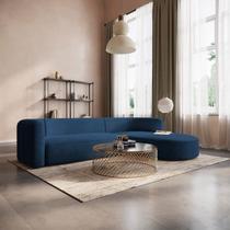 Sofá Modular Sala de Estar Decoração Luxo 265cm Lado Esquerdo Suede Celinne Luxuoso Sofá Modular Sala de Estar Decoração Luxo 265cm Lado Esquerdo Suede Celinne Luxuoso