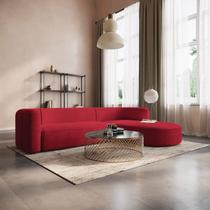 Sofá Modular Sala de Estar Decoração Luxo 265cm Lado Esquerdo Suede Celinne Luxuoso Yescasa Sofá Modular Sala de Estar Decoração Luxo 265cm Lado Esquerdo Suede Celinne Luxuoso Yescasa