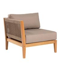 Sofá Módulo Canto Direito Cannes Cor Fendi Base Mel - 72474