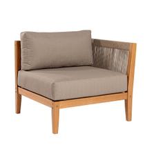 Sofá Módulo Canto Esquerdo Cannes Cor Fendi Base Mel - 72473