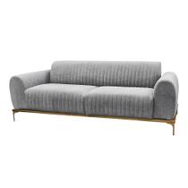 Sofá Molino 3 Lugares 210cm Pés Ouro Fosco Bouclé Cinza Claro - Nexta Casa Sofá Molino 3 Lugares 210cm Pés Ouro Fosco Bouclé Cinza Claro - Nexta Casa