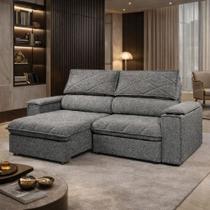 Sofá Mônaco 2,50m 2 Lugares Estofado Confortável Design Moderno