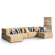Sofá Na Caixa Modular Zimma Área Externa 6 lugares
