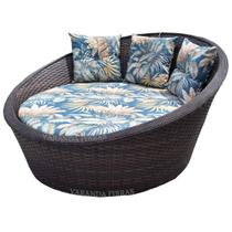 Sofá Namoradeira 1.55cm Redonda Chase Jardim Varanda Deck Piscina